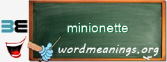 WordMeaning blackboard for minionette